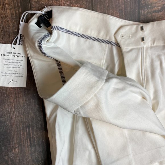 J. Crew Hayden Pant Bistretch Cotton AJ420 White - Picture 6 of 7